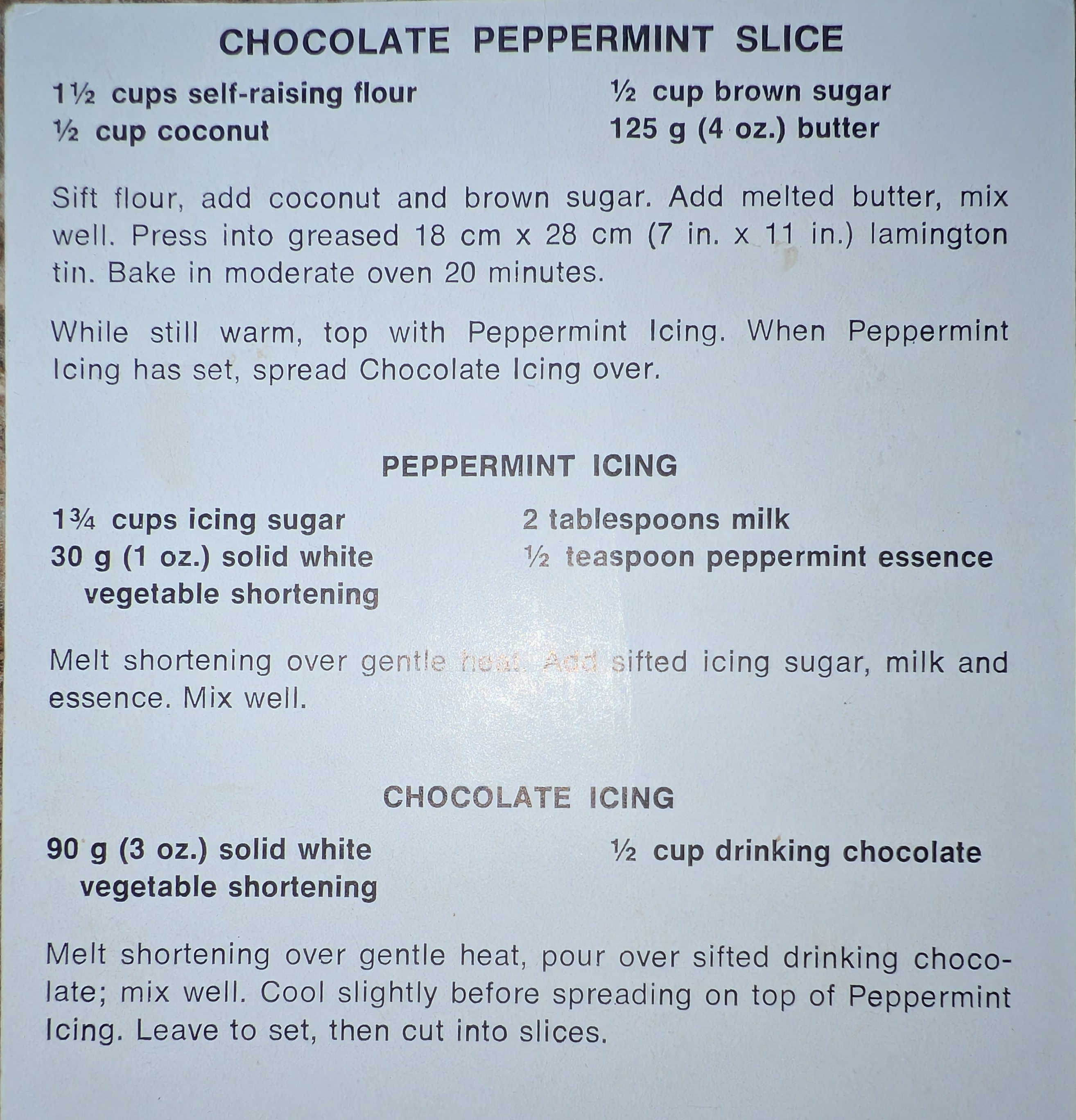 Scanned original recipe