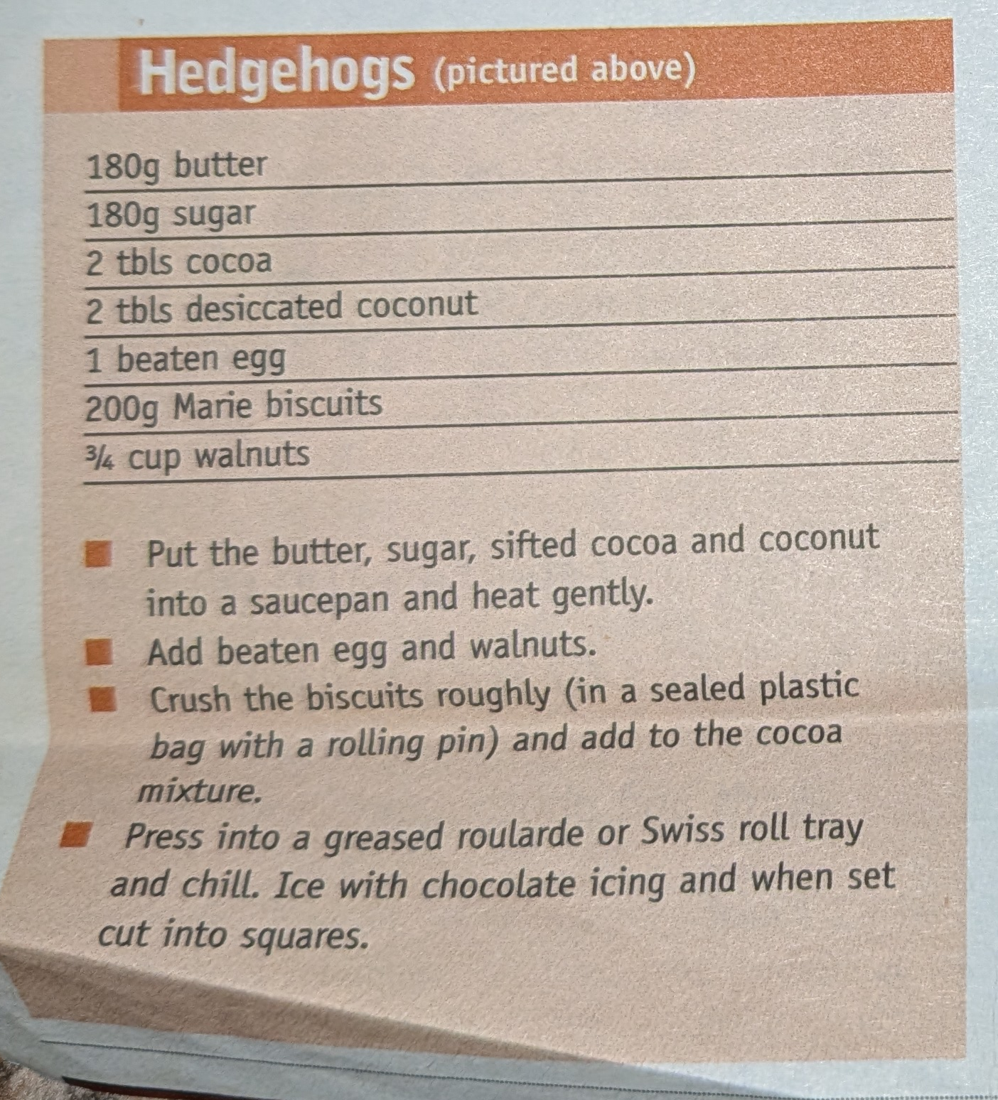 Scanned original recipe