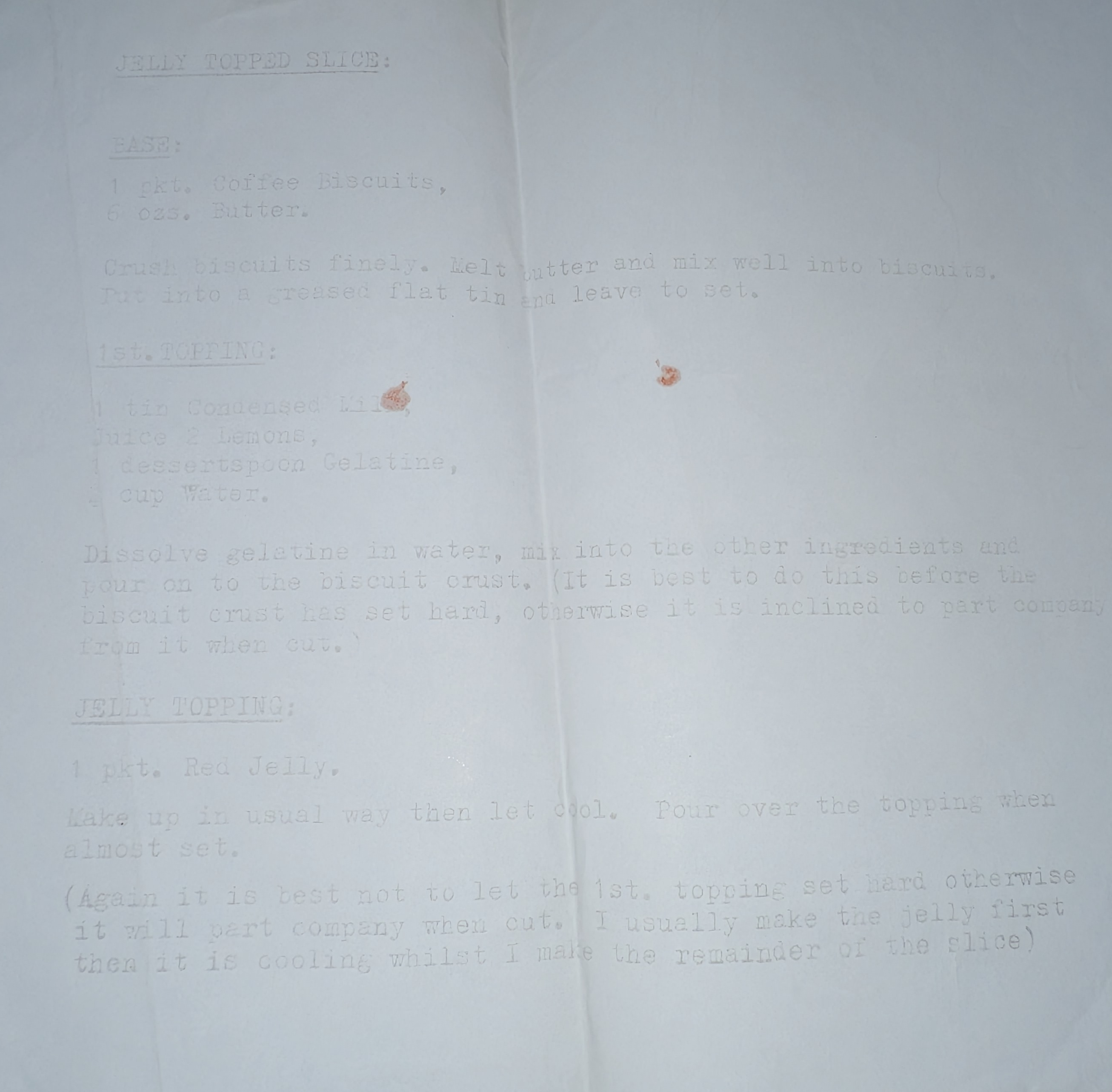 Scanned original recipe