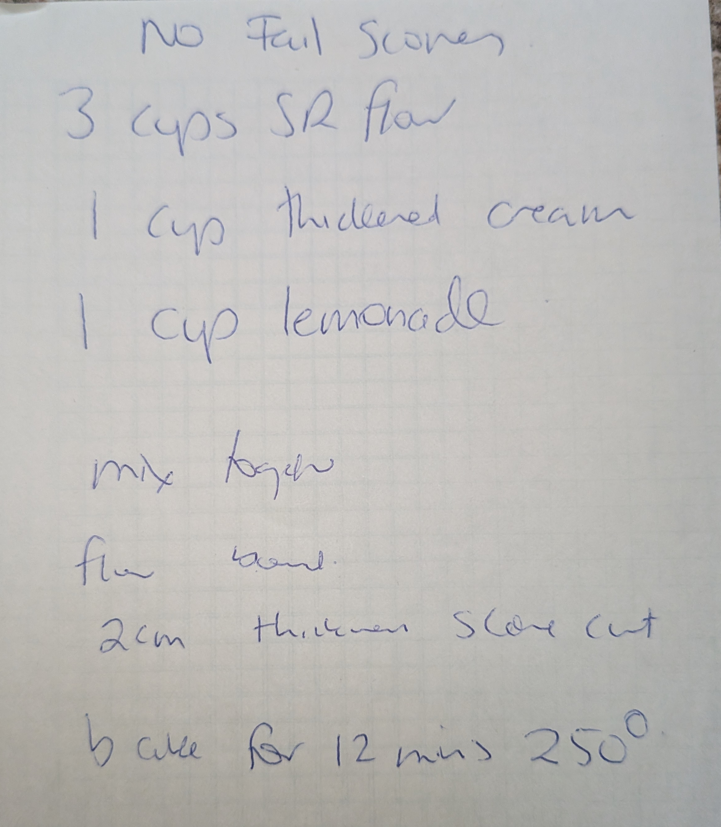 Scanned original recipe