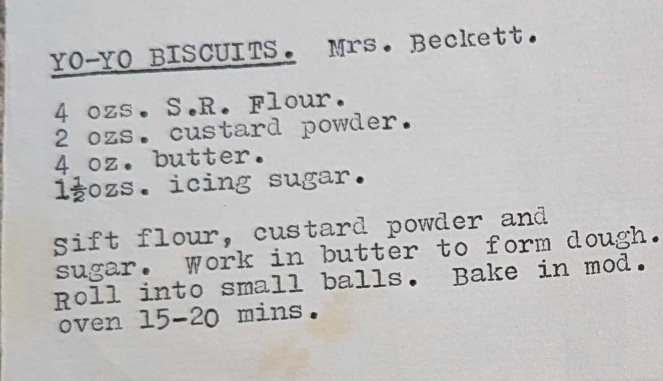 Scanned original recipe